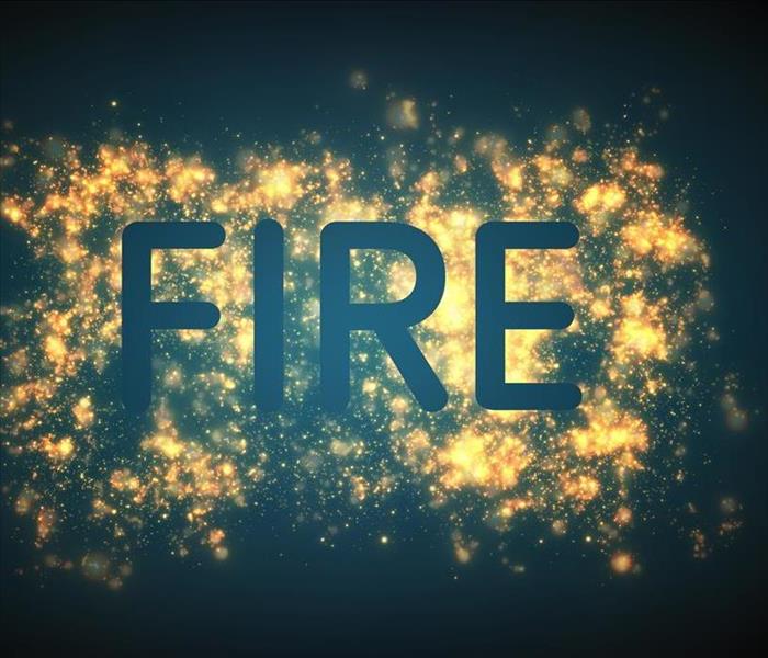 fire lettered with background